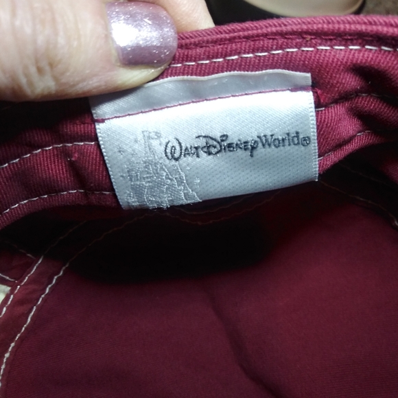 Walt Disney World Exclusive Distressed Burgundy/Yellow Mickey Mouse Trucker Hat - Picture 13 of 15